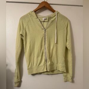 Abound light green hooded‎ zip up sweatshirt size small